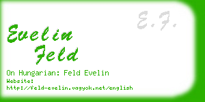 evelin feld business card